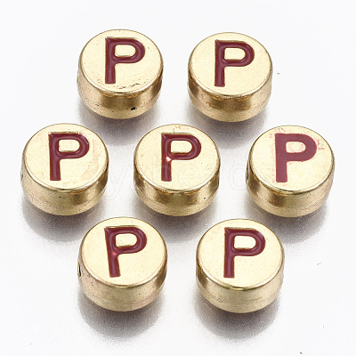 Alloy Enamel Beads X-ENAM-S122-029P-RS-1
