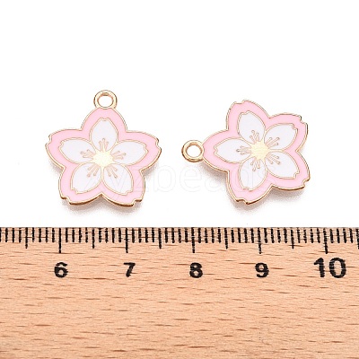 Light Gold Plated Alloy Enamel Pendants PALLOY-N176-28C-RS-1