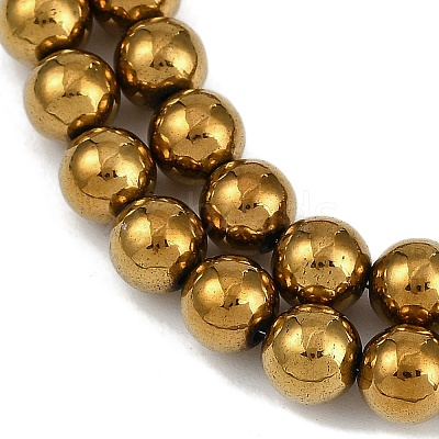 Electroplated Synthetic Magnetic Hematite Beads Strands G-G174-L01-05-1