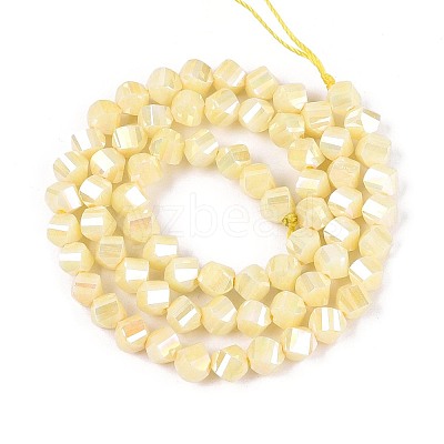 Anti-Tarnish Electroplate Glass Beads Strands GLAA-T025-6mm-14H-1