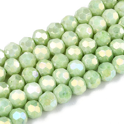 Anti-Tarnish Electroplate Glass Beads Strands EGLA-T021-4mm-15-09-1