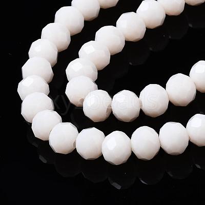 Opaque Solid Color Glass Beads Strands X-EGLA-A034-P6mm-D17-1