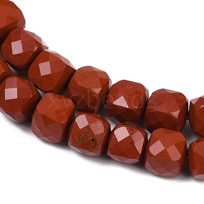 Natural Red Jasper Beads Strands G-H078-C34-6mm-1