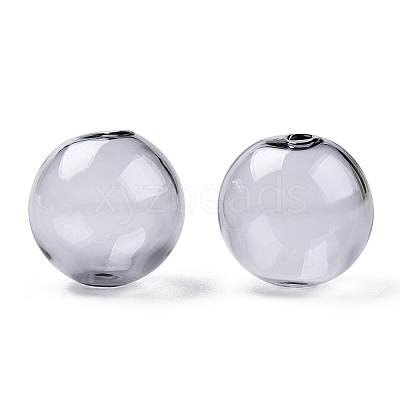 Transparent Blow High Borosilicate Glass Globe Beads GLAA-T003-09G-1