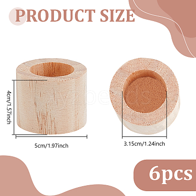 Solid Wood Candlestick DIY-WH0899-594-1