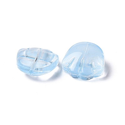 Transparent Spray Painted Glass Beads GLAA-I050-12E-1