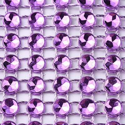 8 Rows Plastic Rhinestone Napkin Rings LS-AJEW-D042-01A-1