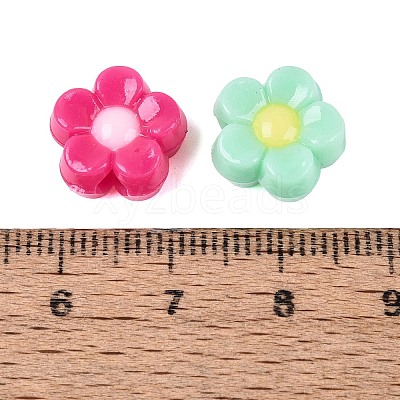 Two Tone Opaque Acrylic Beads OACR-Q203-06-1