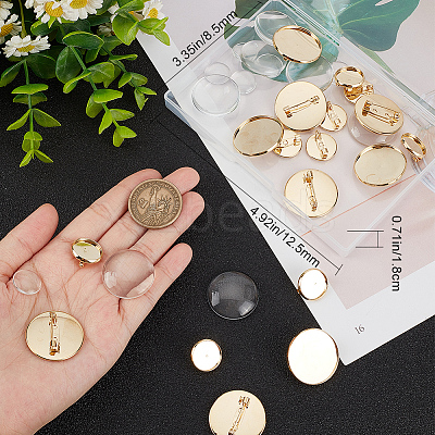 DIY Blank Dome Brooch Making Kit DIY-BBC0001-37-1