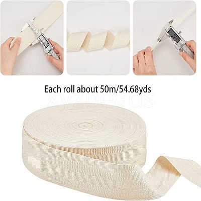 Cotton Cotton Twill Tape Ribbons OCOR-WH0057-30I-03-1