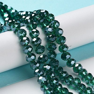 Electroplate Glass Beads Strands EGLA-A034-T6mm-C03-1