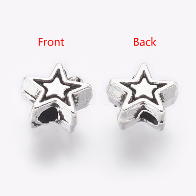 Tibetan Style Alloy Beads X-TIBEB-01-AS-RS-1