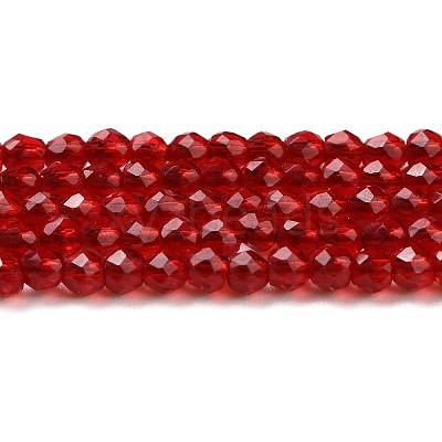 Transparent Glass Beads Strands GLAA-H021-04-24-1