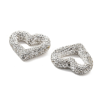 Heart Shape Polymer Clay Rhinestone Beads CLAY-NH0001-09A-14-1