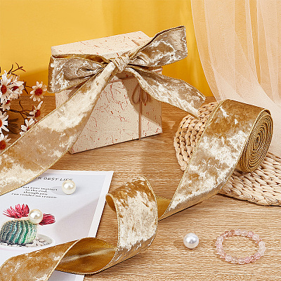 Single Face Velvet Wired Ribbon OCOR-WH0078-222B-02-1