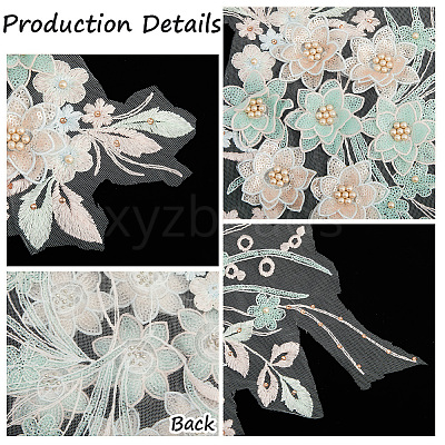 Polyester Acrylic Rhinestones Applique embroidery ABS Sequins FIND-WH20019-165B-06-1