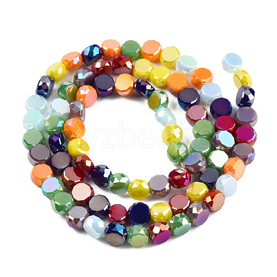 Electroplate Glass Beads Strands EGLA-N002-40B-04-1
