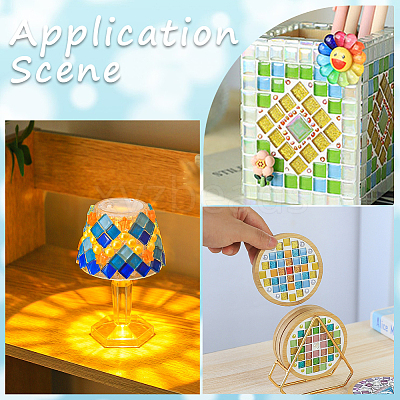 500G Mosaic Tiles Glass Cabochons DIY-SP0001-46-1