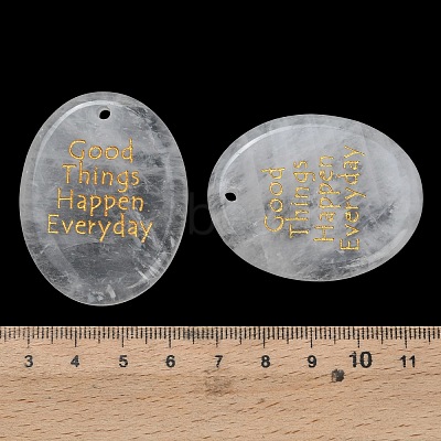 Natural Quartz Crystal Pendants G-K353-06J-1