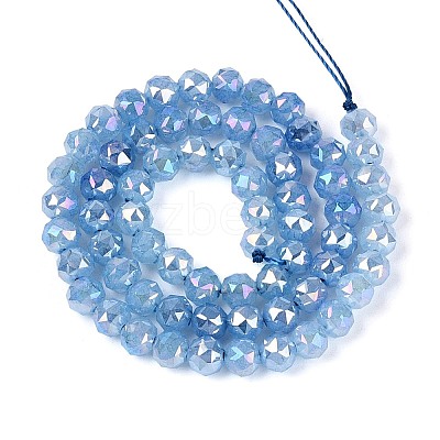 Anti-Tarnish Electroplate Glass Beads Strands GLAA-N064-6mm-10-1