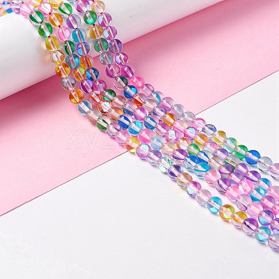 Synthetic Moonstone Beads Strands G-E573-02A-18-1