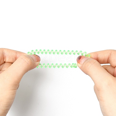 Plastic Telephone Cord Elastic Hair Ties OHAR-Q044-17-1