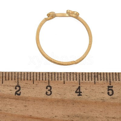 304 Stainless Steel Cuff Rings for Women RJEW-D285-01G-C-1