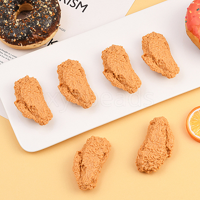 6Pcs Artificial Plastic Fried Chicken Wing Model DJEW-SC0001-17B-1