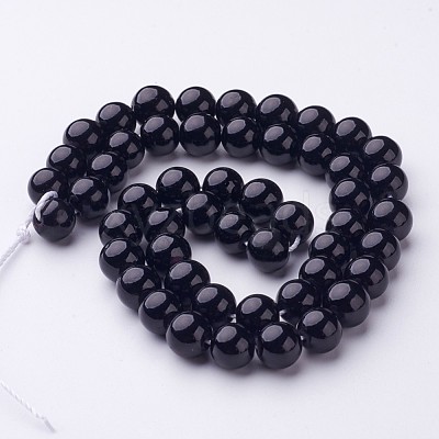 Natural Mashan Jade Round Beads Strands X-G-D263-8mm-XS32-1