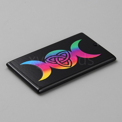 Printed Acrylic Pendants OACR-WH0036-23N-1