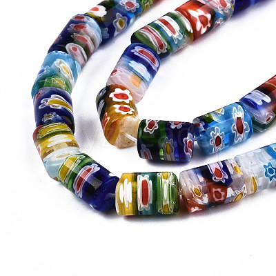 Handmade Millefiori Lampwork Beads Strands LAMP-S191-20-1