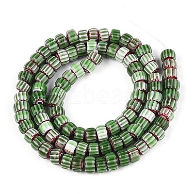 Handmade Millefiori Glass Beads Strands LAMP-T021-27A-05-1