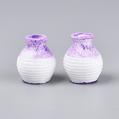 Resin Vase Miniature Flowerpot Ornaments AJEW-WH0251-96E-1