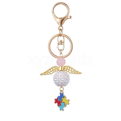 Resin & Alloy Enamel Pendant Keychain KEYC-JKC00763-1