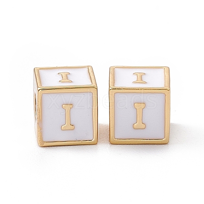 Rack Plating Brass Enamel Beads KK-B060-04G-04I-1