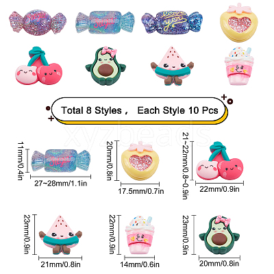 Resin Cabochons CRES-SC0001-59-1