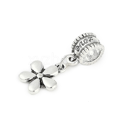 Rack Plating Brass European Dangle Charms KK-R200-01AS-01-1