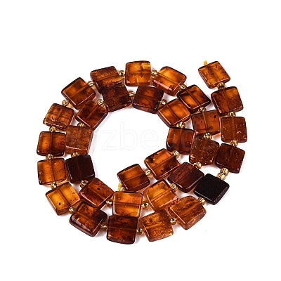 Natural Bloody Amber Beads Strands G-N371-15A-01-1