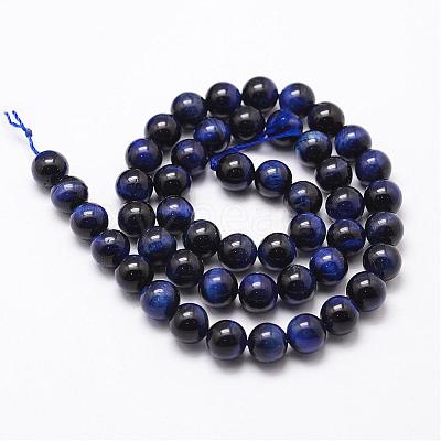 Natural Tiger Eye Bead Strands G-D840-54-8mm-02-1