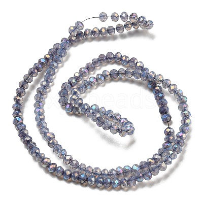Transparent Baking Paint Glass Beads Strands DGLA-F002-02A-01-1