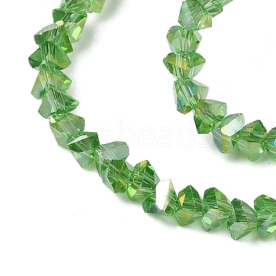 Electroplate Transparent Glass Beads Strands EGLA-P061-04C-AB21-1