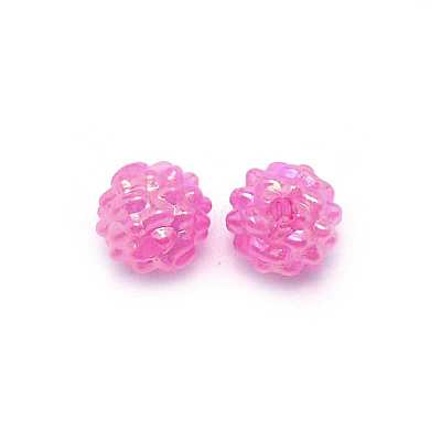 Opaque Acrylic Waxberry Beads OACR-CJC0006-01H-1