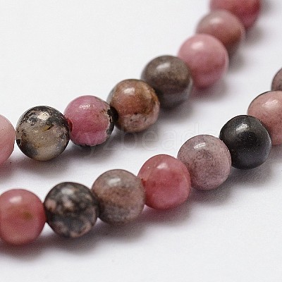 Natural Rhodonite Beads Strands G-D840-59-4mm-1
