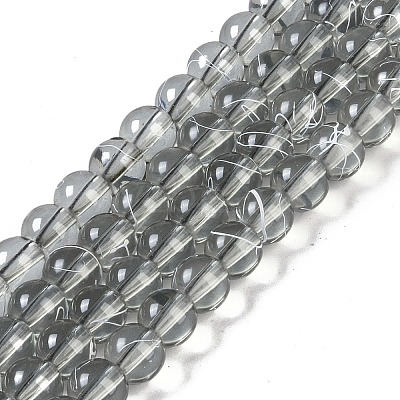 Drawbench Transparent Glass Beads Strands GLAD-Q012-8mm-09-1