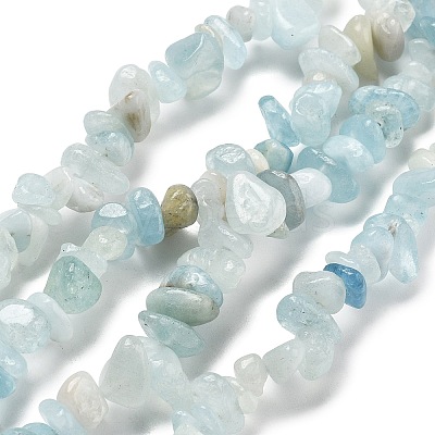 Natural Aquamarine Chip Beads Strands X-G-L154-19-1