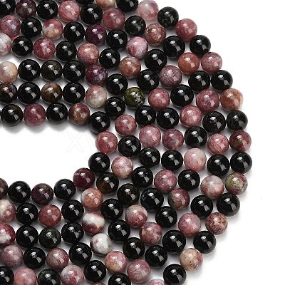 Natural Multicolor Tourmaline Beads Strands G-UK0035-A01-12MM-1