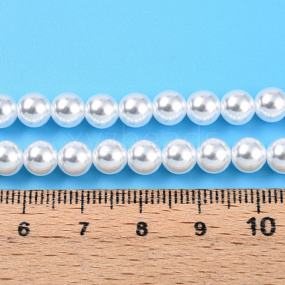 Baking Paint Pearlized Glass Pearl Bead Strands HY-N002-6mm-A12-1