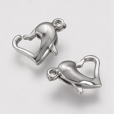 Tarnish Resistant 304 Stainless Steel Lobster Claw Clasps STAS-F109-14P-1