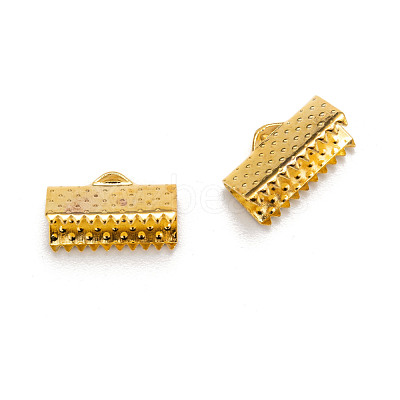 Iron Ribbon Crimp Ends E005Y-G-1