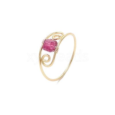 Natural Tourmaline Finger Rings RJEW-JR00928-1